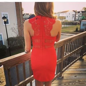 Express red cocktail dress